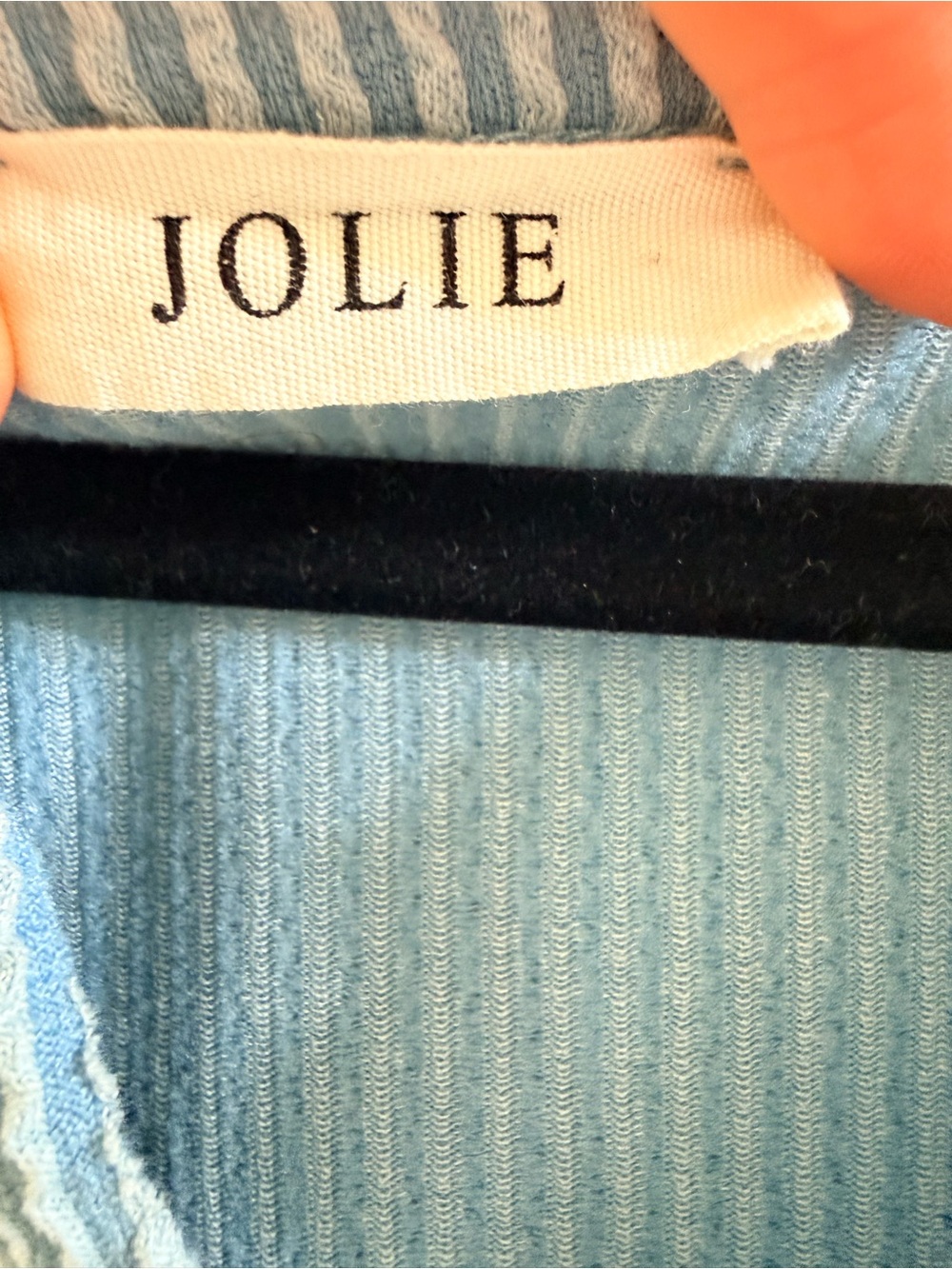 Jolie Waffle Knit Oversized Pullover Top Blue Size Small V neck - Picture 2 of 11